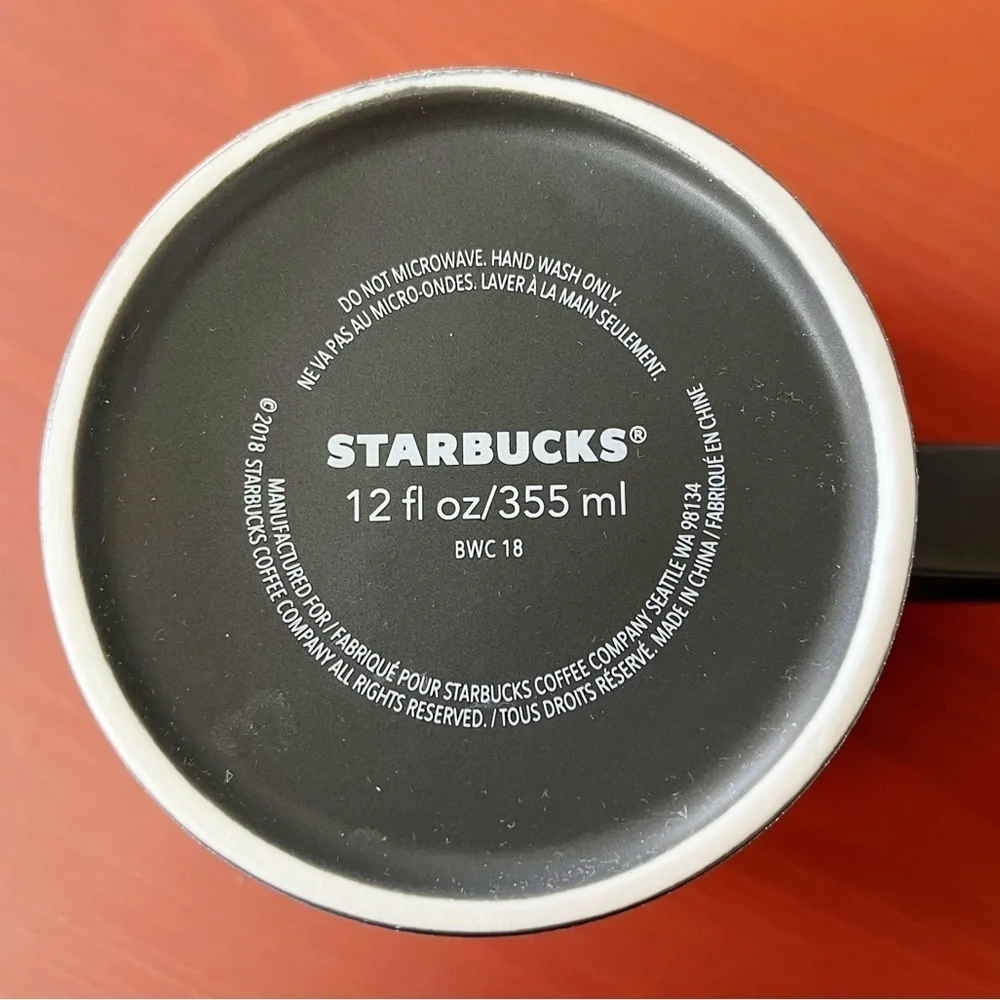 Starbucks Collectible Matte Charcoal Gray Silver Glitter Coffee Tea Mug 2018